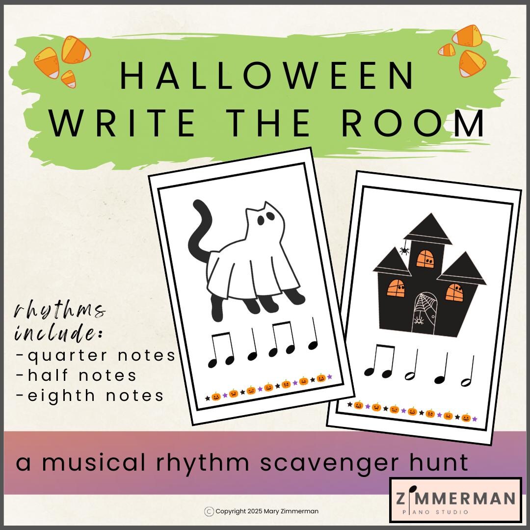 Halloween Write the Room Music Scavenger Hunt - Etsy