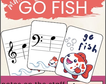 Muzyka Go Fish Nuty na pięciolinii Gra na fortepianie