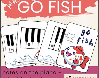 Music Go Fish Game Notes on the Piano