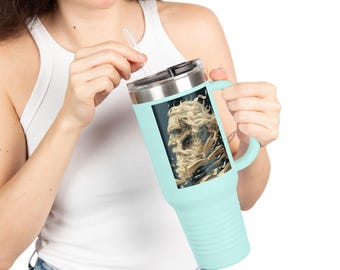 Majestic Insulated Travel Mug, 40oz - Perfect for Coffee Lovers, Adventurers, Gifts for Him/Her, Travel Companion, Eco-Friendly Design