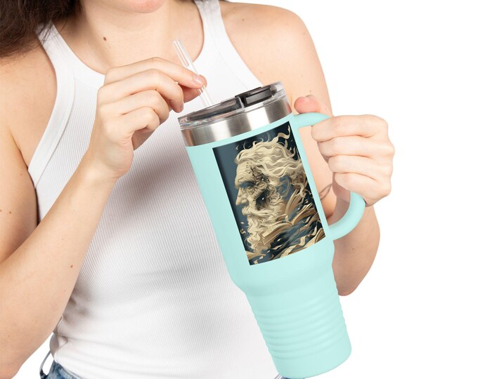 Majestic Insulated Travel Mug, 40oz - Perfect for Coffee Lovers, Adventurers, Gifts for Him/Her, Travel Companion, Eco-Friendly Design