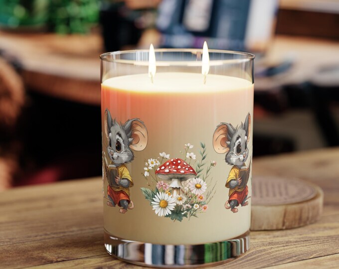 Whimsical Mouse Scented Candle, Cozy Home Decor, Gift for Kids, Nursery Decoration, Relaxing Aromatherapy