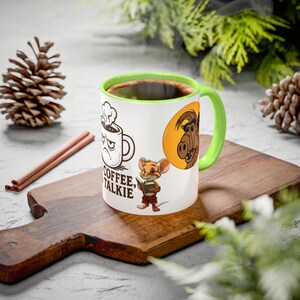 Fun Cartoon Mugs for Coffee Lovers, No Coffee No Talkie Mug, Gift for Tea Drinkers, Colorful Ceramic Mugs, Funny Animal Coffee Cup, Perfect