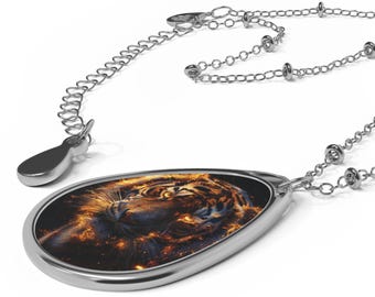 Majestic Tiger Pendant Necklace | Wildlife Jewelry, Nature Lover Gift, Animal Necklaces, Statement Jewelry, Eco-Friendly Accessories