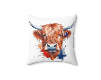 Inspirational Cow Pillow, Motivational Decor for Home, Farmhouse Chic Cushion, You Are Enough Throw Pillow, Gift for Her, Cozy Living Room