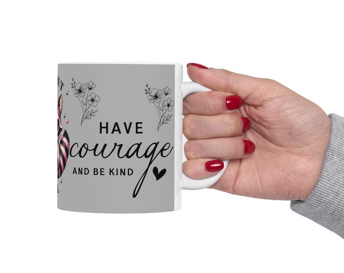 Cute But Feral Ceramic Mug - Inspirational Raccoon Design for Animal Lovers