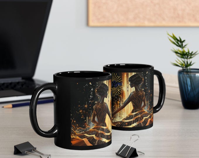 Elegant Thank You Mug | Black Coffee Cup for All Occasions | Perfect Gift for Friends, Family, and Celebrations | Ceramic Drinkware
