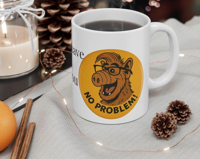 Alf Smile & Funny Ceramic Mug - 'I Only Have Love For You', Funny Gift for Animal Lovers, Perfect for Valentine's Day, Birthdays