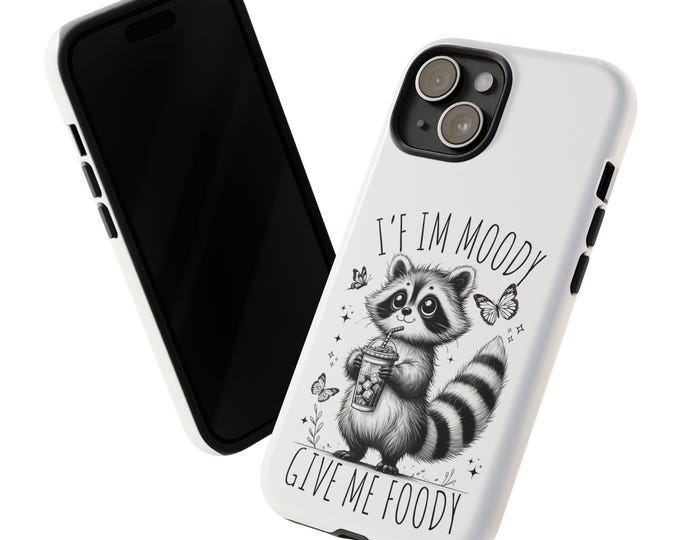 Raccoon Phone Case - Fun Moodie Gift, Tough Phone Cover, Quirky Animal Art, Cute Gadget Accessory, Unique Phone Protector