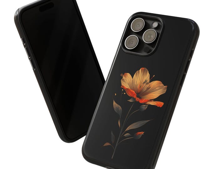 Floral Tough Phone Case, Durable Floral iPhone Cover, Protective Phone Accessory, Flower Art Case, Smartphone Gift Idea