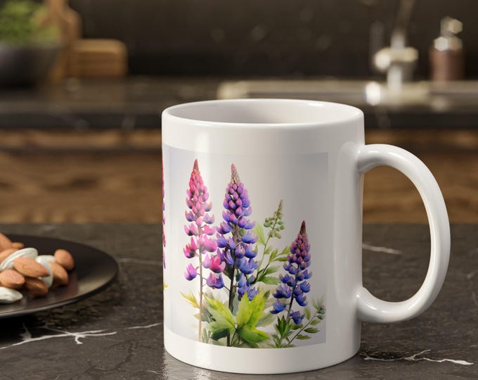Floral Blossom Ceramic Mug, Colorful Flower Mug for Tea & Coffee Lovers, Perfect Gift for Garden Enthusiasts, Mother's Day, Spring Decor