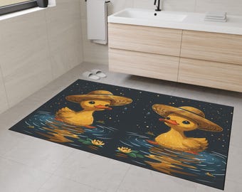 Whimsical Duck Heavy Duty Floor Mat, Cute Duck Decor, Indoor/Outdoor Welcome Mat, Funky Home Accessory, Gifts for Animal Lovers