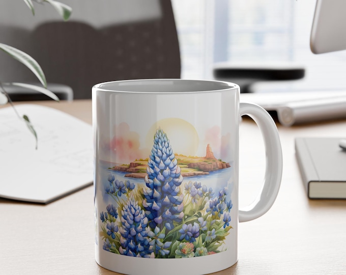 Serene Floral Landscape Mug, Perfect Gift for Nature Lovers, Coffee Cup, Home Decor, Birthday Gift, Relaxing Tea Mug