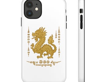 Golden Dragon Phone Case, Tough Case for Samsung and iPhone, Dragon Art, Inspirational Gift, Unique Phone Cover, Asian Mythology
