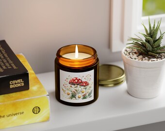 Mushroom Meadow Scented Candles - Cozy Home Decor, Gifts for Her, Relaxation, Eco-Friendly Candle, Aromatherapy