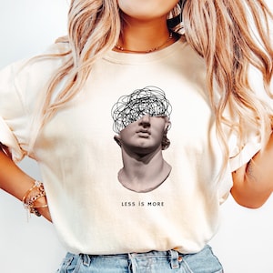 Less is More Unisex Tee ,Funny Meme Shirt, Weirdcore Clothing, Oddly Specific Tee, Unhinged Design, Cursed, Surreal Meme