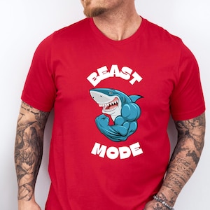Beast Mode T Shirt Gym Clothing Bodybuilding Training Workout Exercise Kick Boxing Martial Arts MMA Beast The Gym Monster Men Tee Top
