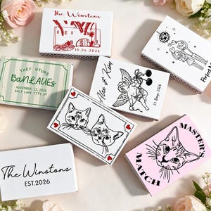 Cajas de cerillas personalizadas para bodas, recuerdos de boda personalizados con tu diseño, decoración para despedidas de soltera, cerillas para velas al por mayor