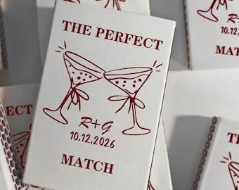 Scatole di fiammiferi personalizzate, bomboniere personalizzate per matrimoni, scatole di fiammiferi all'ingrosso per decorazioni per feste, idee per bomboniere personalizzate per matrimoni, fiammiferi per candele come souvenir per matrimoni