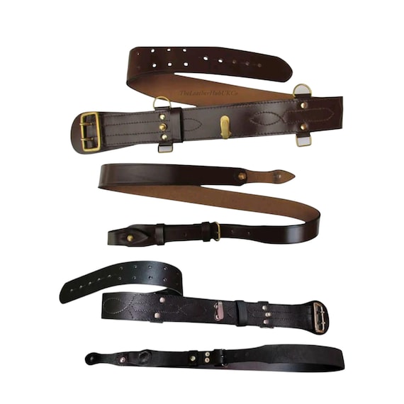 ハンドメイド本革サムブラウンベルト：軍人儀礼用制服 - Etsy 日本