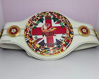 WBCボクシングチャンピオンベルトステッカー - 透明または白ビニール