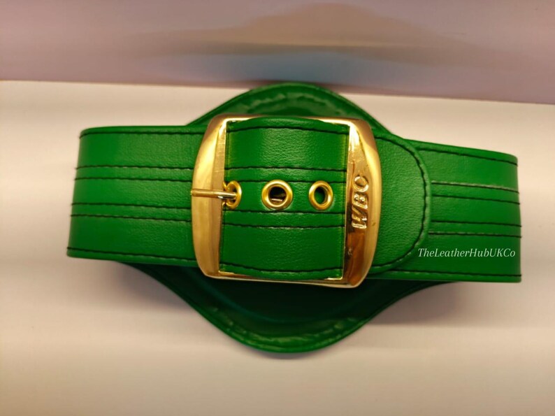 Mini kids WBC boxing belt back view – Adjustable leather strap, 3D gold plates, durable and collectible
