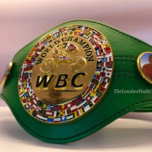 Side and back shot of Mini Kids WBC Championship Belt – Collectible toy, sports-themed gift, role-play and display