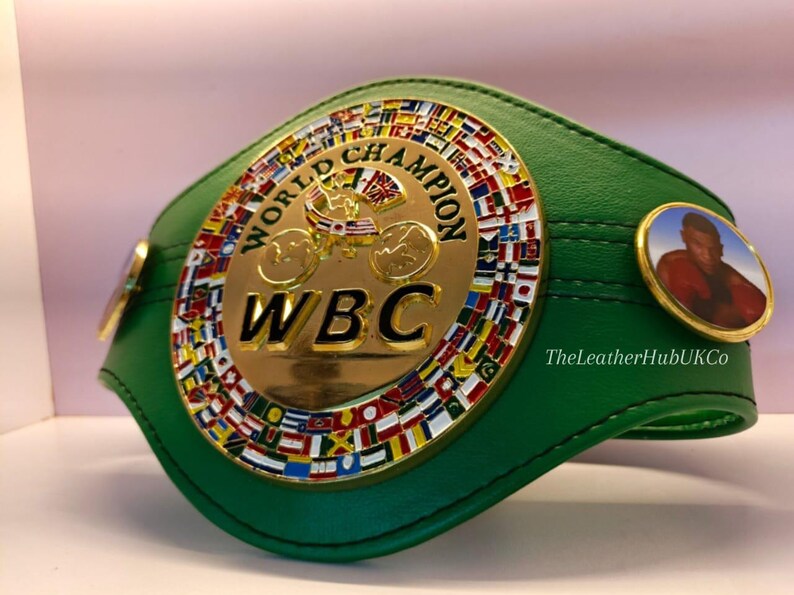 Side and back shot of Mini Kids WBC Championship Belt – Collectible toy, sports-themed gift, role-play and display