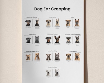 Tabla imprimible para cortar orejas de perro