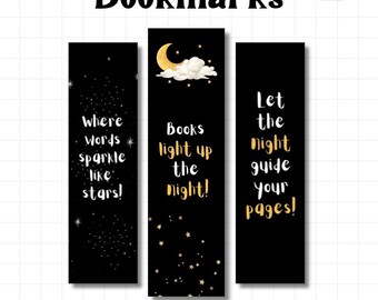 3 Marcapáginas Celestiales de Cielo Nocturno – Lectura Oscura (Descarga Digital)