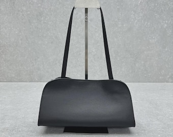 Leather Shoulder Bag, Minimal Design Handbags, Trendy Handbags
