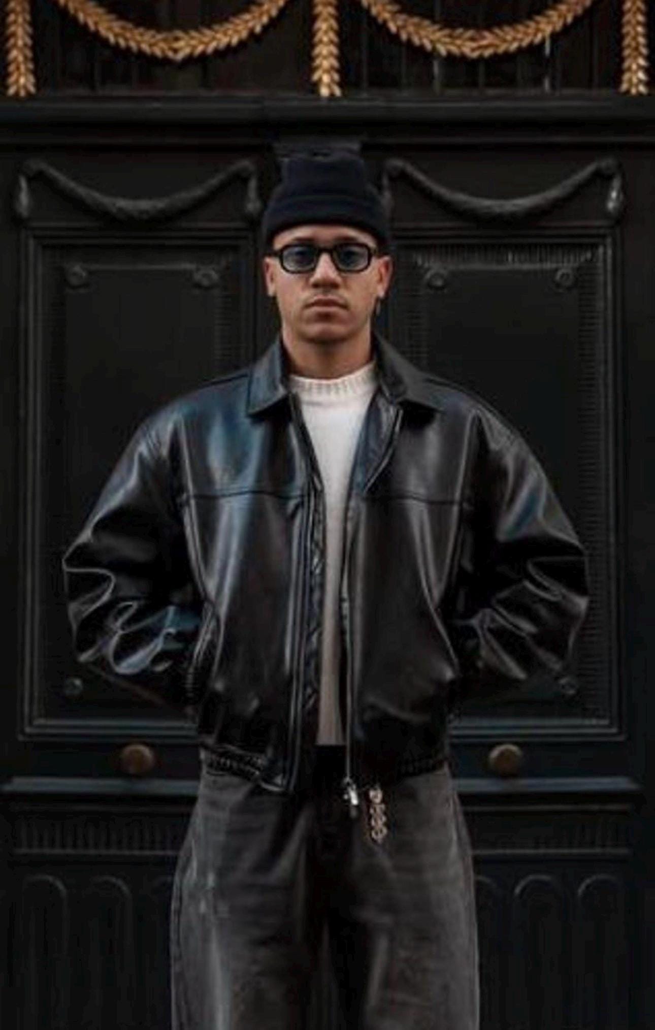 90s Vintage Leather Jacket - Etsy