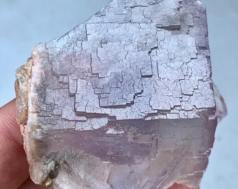 118g Natural Transparent Fluorite Crystal Specimen | Clear Cubic Fluorite from Pakistan