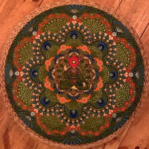 Espíritu floreciente – Yantra pintado a mano