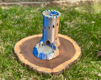 3D Printed Castle Dice Tower – Mystic Silk PLA, Tabletop RPG