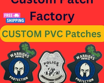 Custom PVC Morale Patches | Personalized Logo 3D Rubber Patches | Military Style | Hook & Loop