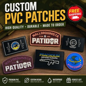 Skapa din egen anpassade PVC-lapp, gummilappar, 2D- och 3D-lappar, Stryk-på, Kardborreband, Sy-på-lapp, En anpassad lapp, Fri frakt