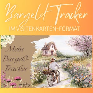 Carte de visite Cash Tracker Cottage format plastifié
