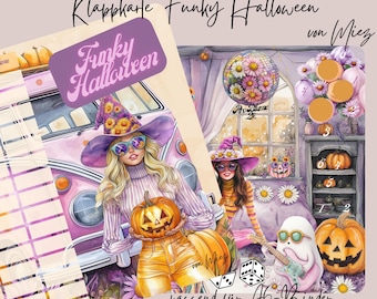Desafio de economia de orçamento: cartão dobrável Funky Halloween