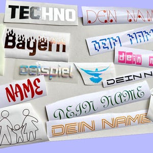 Autostickers , Autosticker , Naamsticker
