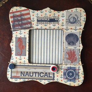 Nautical Themed Decoupaged Picture Frame image 1