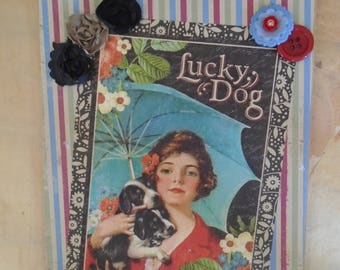 Graphic 45 Raining Cats and Dogs Altered Mini Clipboard