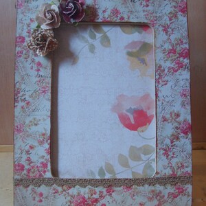 Vintage Inspired Floral Decoupaged Picture Frame