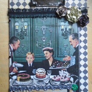 Vintage Saturday Evening Post Boy and His Mother  Altered Clipboard
