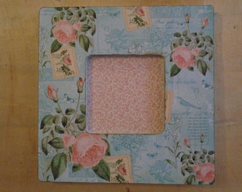 Floral Graphic 45 Decoupaged Picture Frame