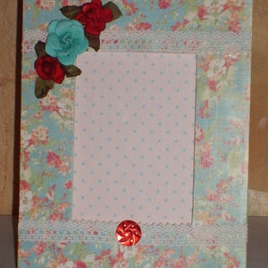 Vintage Inspired Floral Decoupaged Picture Frame