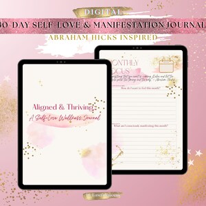 30-Day Abraham Hicks-Inspired Wellness & Manifestation Journal (Digital Download)