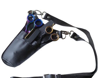 Leder Handmade Barber Werkzeugtasche Stylist Hüfttasche Scheren Gürteltasche Barber Leder Scheren Etui Tasche für Friseurwerkzeuge mit Zubehör