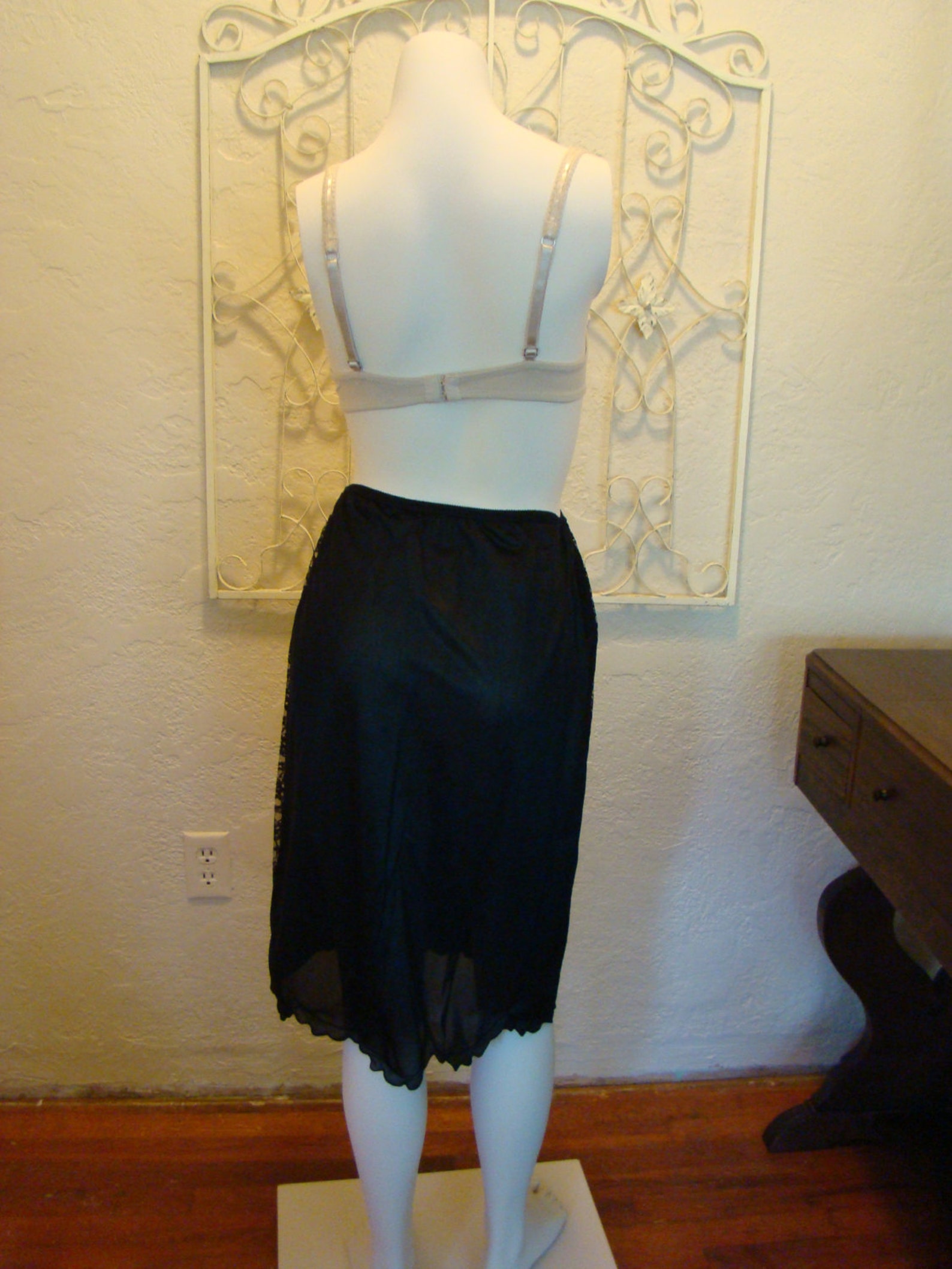 1960s Vintage Black Lace Half Slip Black Slip Movie Prop Etsy