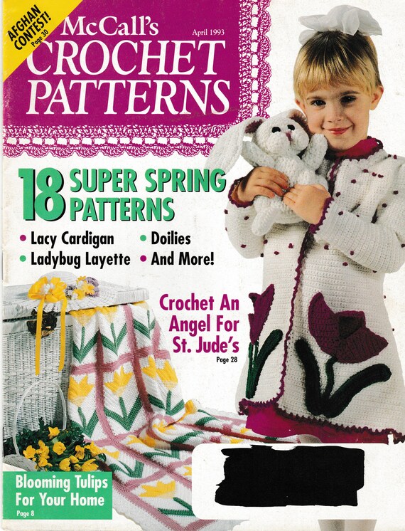 Vintage Set Of 4 Mccall S Crochet Patterns Magazine Free Ship
